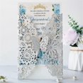 thumbnail image 4 of 20 Set Butterfly Invitation Cards (Silver Glitter), 4 of 5