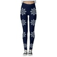 thumbnail image 3 of WILLBEST Leggings de Yoga de Cintura Alta con Estampado de Copos de Nieve Navideños para Mujer, Mallas Elásticas para Entrenamiento Deportivo para Correr Y Fitness Grande, 3 of 4