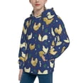 thumbnail image 2 of Fotbe Funny Chicken Pattern Youth Pullover Hooded Sweatshirt, Boys Hoodie, Kangaroo Pocket Hoodie for Kids Girls -X-Large, 2 of 6