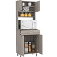 thumbnail image 3 of Gray Modern Kitchen Cabinets With Two Doors & One Drawer - Storage Door Cabinet And Adjustable Legs Efficiency, 3 of 5