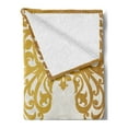 thumbnail image 2 of Antique Soft Flannel Fleece Throw Blanket, Victorian Style Medieval Motifs Classic Baroque Oriental Shapes Print, Cozy Plush for Indoor and Outdoor Use, 50" x 70", Pale Brown Cream, by Ambesonne, 2 of 5