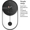thumbnail image 4 of Driini Modern Pendulum Wall Clock - Decorative and Unique Metal Frame, with 8 Inch Face - Contemporary, Minimalist Design, with Silent Battery Operation - Includes Both Black and Gold Pendelum, 4 of 7