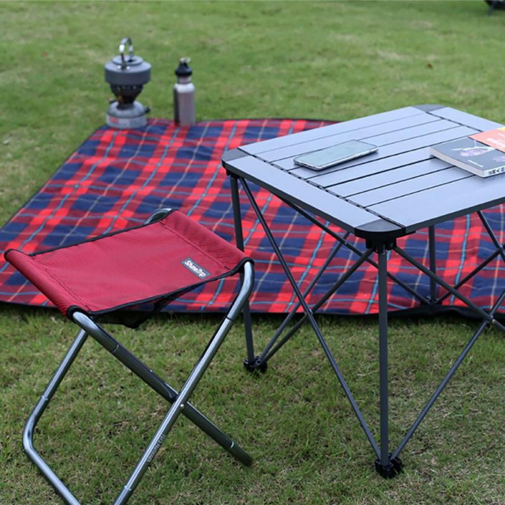 Portable Folding Camping Stool with Cool Bag Lightweight Picnic Folding Chair 