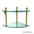 thumbnail image 3 of 2 Tier Corner Glass Shelf - Satin Nickel, 3 of 5