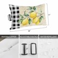 thumbnail image 2 of Yellow Lemons Outdoor Pillows for Chaise Lounge Chair Waterproof Lumbar Pillows with Insert&Adjustable Elastic Strap Beach Headrest Pillow Summer Botanical Fruit Buffalo Lattice Pool Pillow 11"x16", 2 of 9