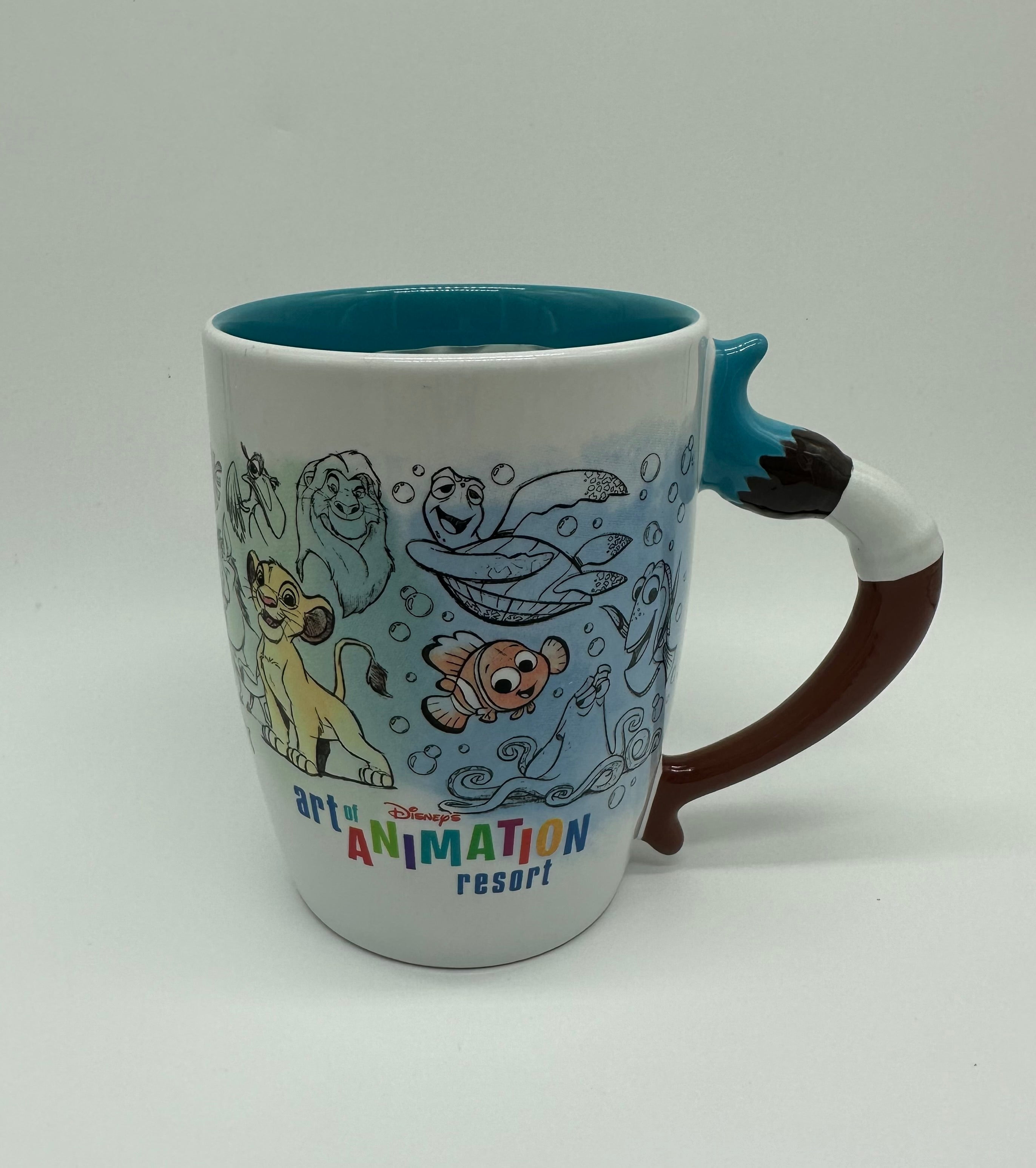 Disney Parks Art of Animation Resort Simba Nemo Ariel Coffee Mug New