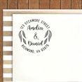 thumbnail image 2 of Printtoo Self Inking Custom Round Rubber Stamp Wedding Invitation Personalized Leaf Address Stamper, 2 of 4