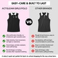 thumbnail image 6 of Actgleam Girls School Uniform Short Printed Sleeveless Polo Shirt,2-Pack,8-9Y, 6 of 9