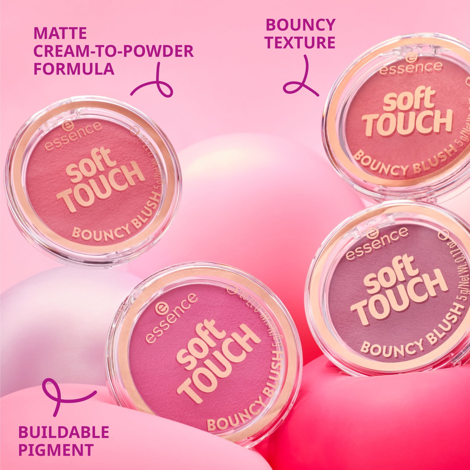 essence Soft Touch Bouncy Blush, 40 Roses In Berry