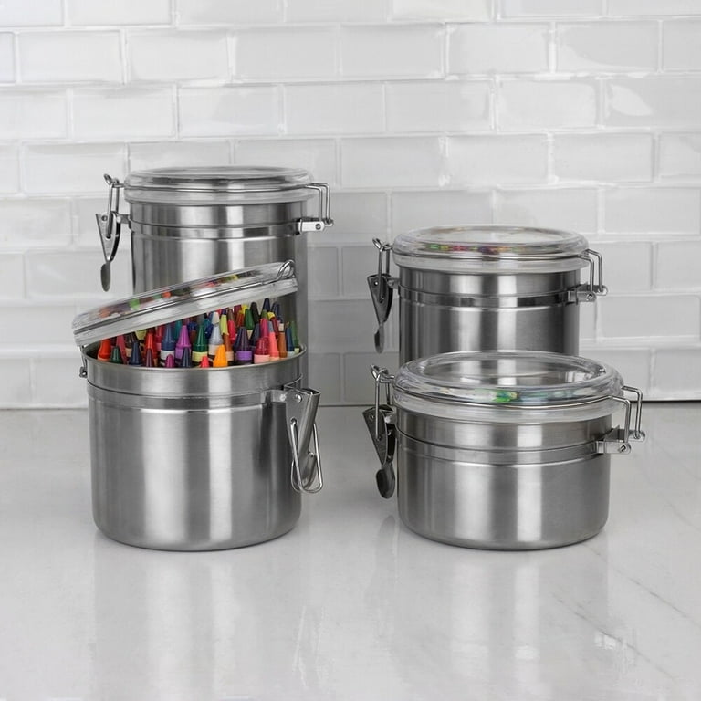 Cooks Standard 4-Piece Stainless Steel Canister Set