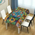 thumbnail image 7 of Coolnut Mexican Talavera Tablecloth, Waterproof Washable Polyester Square Table Cover, Durable Tablecloth for Kitchen Dining Table Party Decor, 54"X 72", 7 of 7