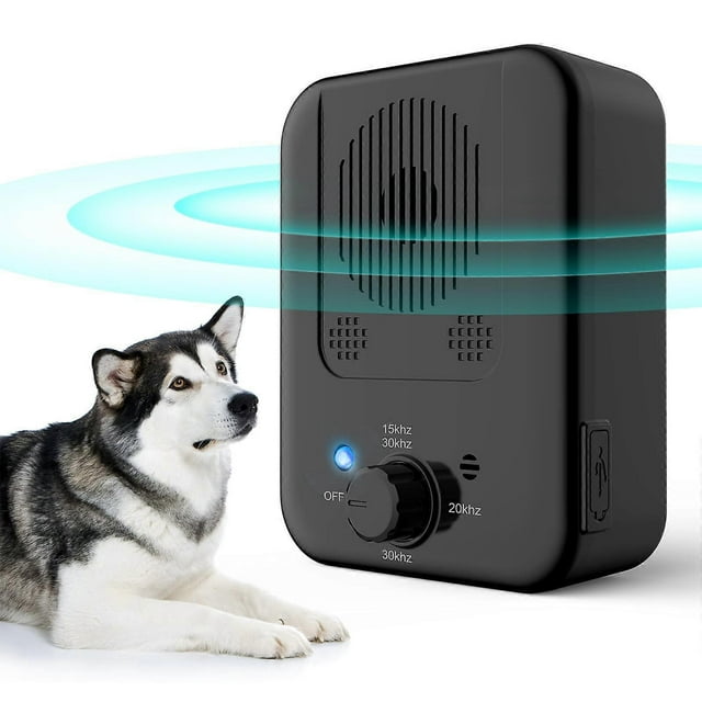 AntiBarking Device, 3 Frequency Levels, Ultrasonic AntiBark, 33 ft Range, Rechargeable, Indoor/Outdoor Use