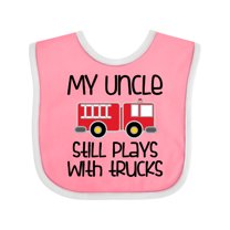 Inktastic Uncle Firefighter for Nephew Boys or Girls Baby Bib