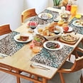 thumbnail image 2 of Leopard and Tiger Pattern Summer Placemats Table Placemats Set Of 4-Linen Kitchen Washable Placemats Table Mats 11.8"x17.7"Non-Slip Heat Resistant, 2 of 6