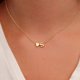 thumbnail image 4 of Collar Letras Collares Delicados Chapados en Oro 18 Quilates para Mujer (estilo Dorado 4), 4 of 9