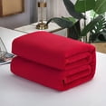 thumbnail image 6 of Dtchengua Luxury Flannel Throw Blanket - Ultra Plush, Solid Color Design for Bedroom, Living Room and Cozy Gift(King Size，Red), 6 of 6