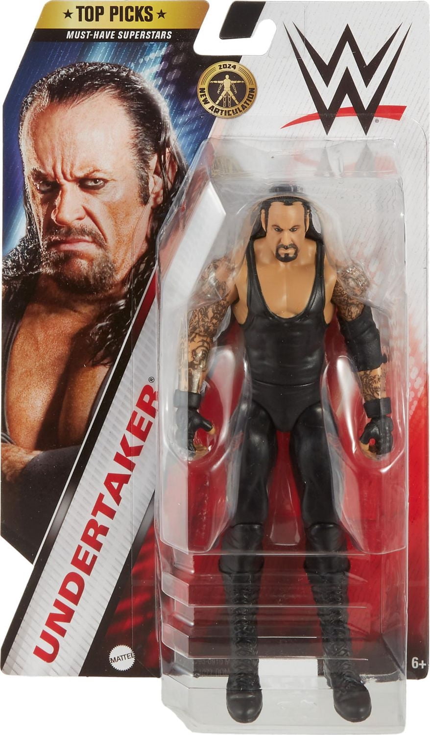 WWE Top Picks Undertaker Action Figure, 6-inch Collectible Superstar with Articulation & Life-Like Look