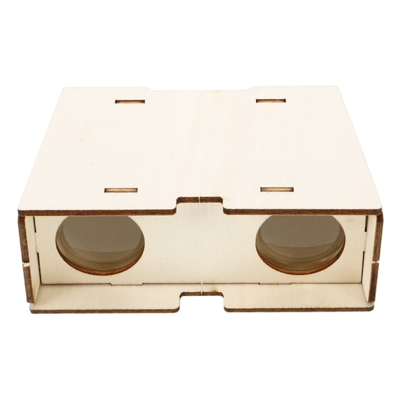1 Ensemble de Petits Télescopes en Bois Faits à la Main, Jouet de Télescope en Bois Auto-Assemblage, Projet Vapeur, Télescope Binoculaire en Bois Diy, Jouet de Projet Scientifique pour Enfants