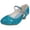Blue, variant on Girls' Silver Glitter Mary Jane Shoes Low Heel Sparkly Dress Party Shoes for Holiday Dance Recital Wedding,Size 1 M