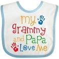 thumbnail image 3 of Inktastic Grammy and Papa Love Me Boys or Girls Baby Bib, 3 of 4