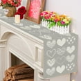thumbnail image 3 of Valentines Day Table Runner Grey Runners Love Heart Valentines Day Decorations 13x72 inch Mothers Day Anniversary Wedding Party Home Kitchen Dining Decor, 3 of 5