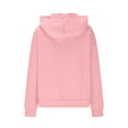 thumbnail image 4 of fatyb Womens Hooded Sweatshirts with Pocket Button Collar Textured Hoodies Long Sleeve Casual Pullover, 4 of 6