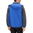 thumbnail image 2 of Men’s Quilted Lined Removable Hood Two Toned Zipper Puffer Lightweight Jacket (Royal, M), 2 of 7