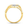 thumbnail image 3 of Diamond Princess 10kt Yellow Gold Womens Round Diamond Infinity Twist Heart Ring 1/10 Cttw, 3 of 4