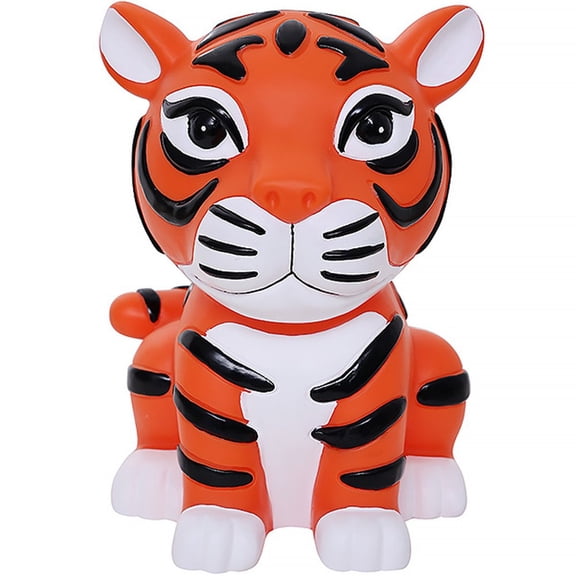 Slccxzc Cartoon Saving Money Bank Desktop Tiger Piggy Bank Cute Animal Shaped Coin Holder, Cash Jar and Money Box for Home Decor