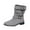 Gray, variant on Denim Booties for Women Denim Round Toe Boots for Women with Buckle Casual Short Boots Pull on Low Heel Boots Gray 6(37)