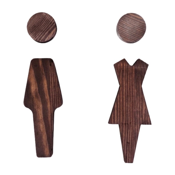 2 piezas de letrero para puerta de baño público, práctico y de fácil instalación, bonitas decoraciones para baño, etiqueta para puerta de baño para 12 cm y 125 cm