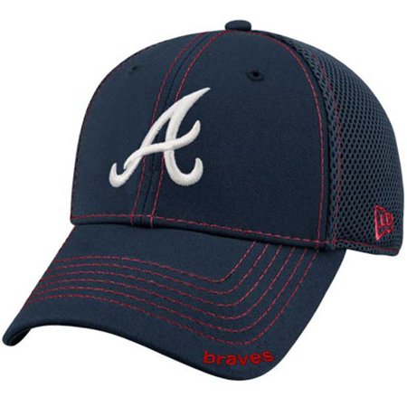 UPC 885895662874 product image for New Era Atlanta Braves Navy Blue Neo 39THIRTY Stretch Fit Hat | upcitemdb.com