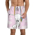 thumbnail image 1 of Fotbe Aerial Yoga for Unicorn Trajes de Baño Estampados para Hombre, Shorts de Verano de Secado Rápido, Ropa de Playa, Bañadores-Small, 1 of 6