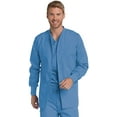 thumbnail image 1 of Landau Men's Premium 4-Pocket Classic Fit Warm-Up Medical Scrub Jacket, Ceil Blue, 4X-Large, 1 of 9