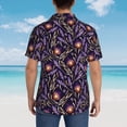 thumbnail image 6 of Balery Lavender Flowers Print Men's Hawaiian Shirts Short Sleeve Beach Shirt Relaxed Fit Vacation Button Down Shirts-X-Large, 6 of 9