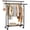 Black, variant on Clothes Rack, Double Rods Rolling Clothing Rack for Hanging Clothes, Portable Garment Rack with Wheels, Coat Rack Wardrobe for Bedroom Laundry Room