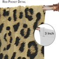 thumbnail image 6 of Leopard Blackout Curtains, Leopard Wildlife Animal Print Random Blemishes Spots Window Treatments, Retro Rod Pocket Thermal Insulation Drapes for Bedroom Living Room, 84" W X 84" L, 6 of 6