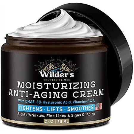 Men's Face Cream Moisturizer - Anti Aging Facial Skin Care - Made in USA - Collagen, Retinol, Hyaluronic Acid - Day & Night - Anti Wrinkle Lotion 2 oz