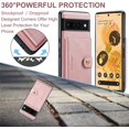 thumbnail image 5 of Case for Google Pixel 7 2022, Detachable Magnetic Wallet Credit Card Cash Slot Case Cover Support Wireless Charging Functional Kickstand Compatible with Google Pixel 7 2022 (Pink), 5 of 18
