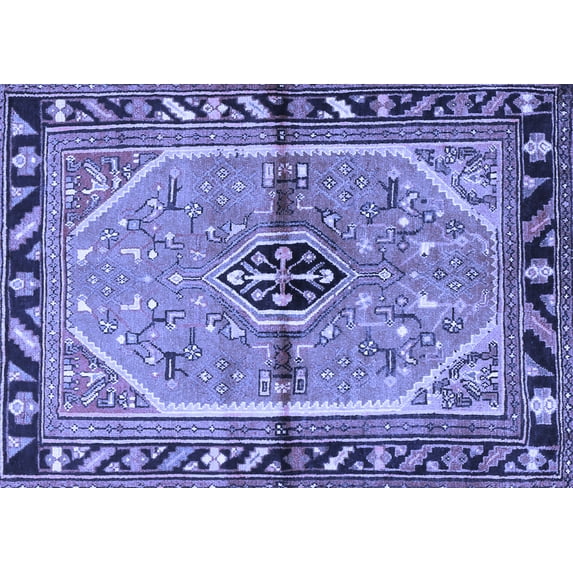 Ahgly Company Indoor Rectangle Persian Blue Traditional Area Rugs, 8' x 10'