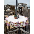 thumbnail image 2 of Outdoor Tablecloth with Umbrella Hole Zipper Purple Lavender Round Tablecloth 54" Waterproof Outside Table Cloth Watercolor Floral Daisy Botanical Spring Patio Table Cover Tablecloths for Picnic, 2 of 8