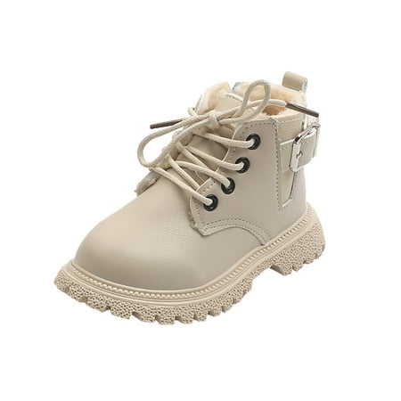 

Aoochasliy Winter Toddler Shoes Christmas Clearance Toddler Shoes Girls Fashion Lacein Hasp Non Slip Thicken Keep Warm Comfortable Boots