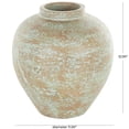 thumbnail image 3 of DecMode 12" Antique Style Textured Patina Brown Ceramic Vase, 3 of 9