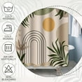 thumbnail image 3 of Bohemia Mid Century Shower Curtain Tropical Leaves Floral Abstract Sun Modern Geometric Bath Curtains Minimalism Polyester Waterproof Curtain for Bathroom with Hooks 72x72 Inches, 3 of 6