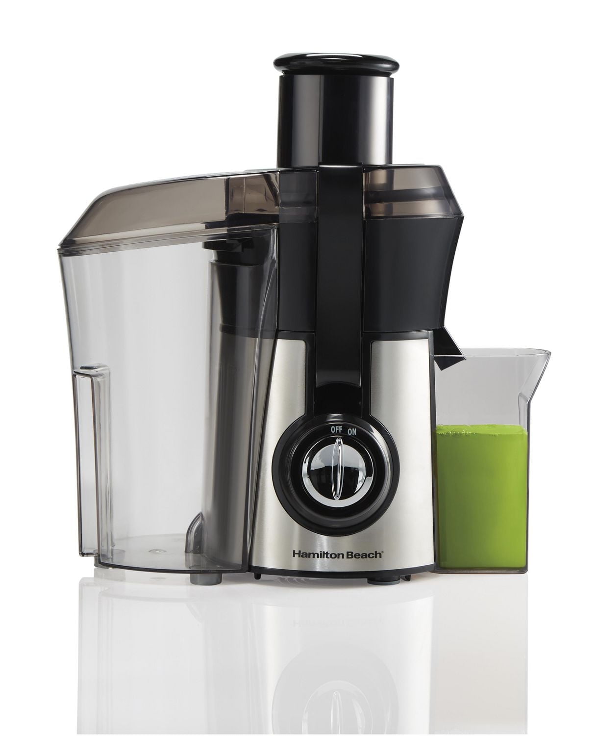 Hamilton Beach Health Smart Juice Extractor, 800 Watts, 3" Big Mouth Chute, Black, 67608Z