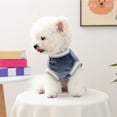 thumbnail image 5 of NovaStitch Dog Jersey Pet Clothes Number 97 Soft Warm Cotton Blend Sweatshirt for Fall Winter Breathable Pet Sports Shirt Outdoor Daily Wear Blue XL, 5 of 6