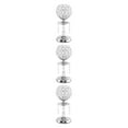 thumbnail image 2 of Wweixi Luxury Crystal Candle Holder Pillar Candlestick Ceremony Stand Decor Table Silver S 3Set, 2 of 6