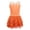 Orange, variant on Kids Girls Figure Ice Skating Dance Dress Sleeveless Rhinestones Ballet Gymnastics Leotards Orange 12