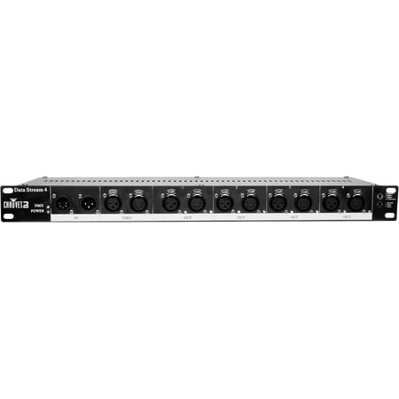 CHAUVET DJ Data Stream 4 Universal DMX-512 Optical Splitter w/4 Outputs from Single Input, Black
