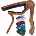 thumbnail image 1 of Capo para guitarra WINGO color palo de rosa con 5 púas, 1 of 7